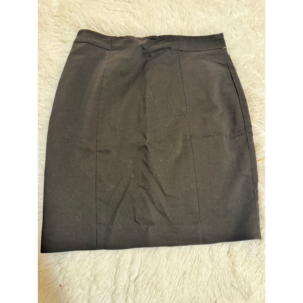 HM Black Pencil Skirt Womens Size 10 Solid Mini Knee Length Career Office Wear